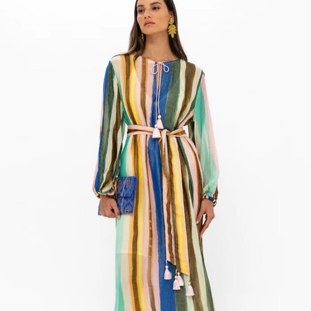 NWT Oliphant Zanzibar Sheet Multi Color Dress